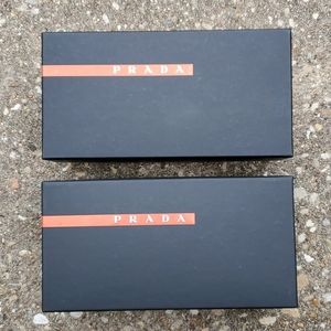 2 Prada PLR Sunglass Boxes Gift Black Designer